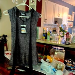 Black and White Sleeveless Top